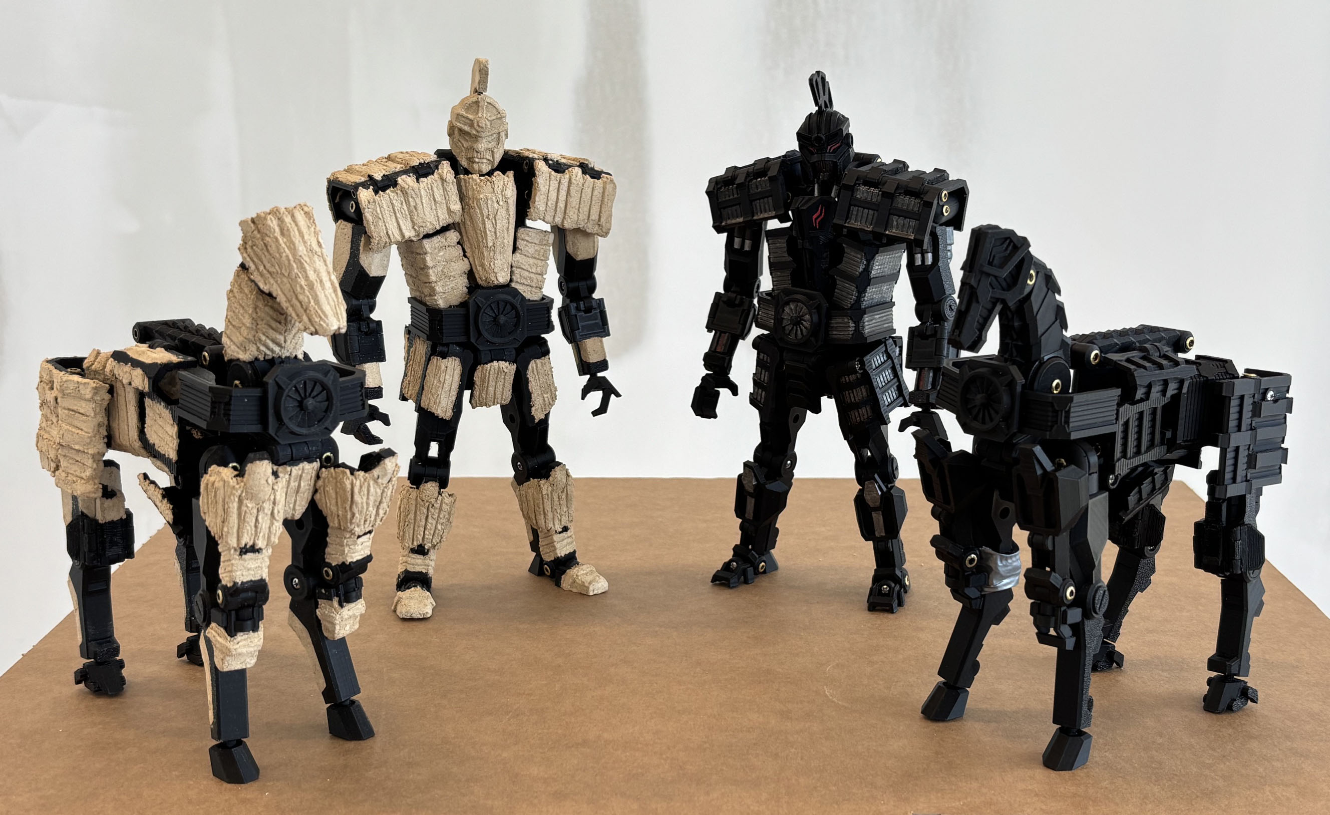 Original transforming warrior figures by Shihao Lai, exhibited at Berlin Design Week 2026