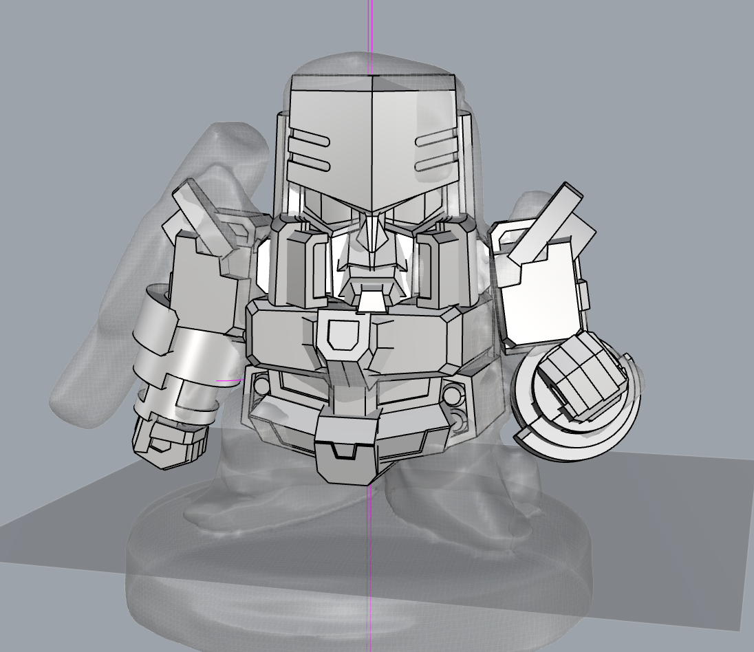 SD Megatron 3D scan in Rhino