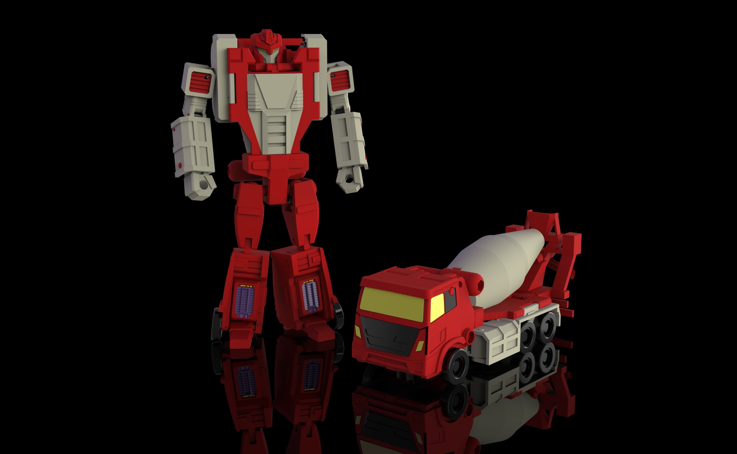 Digital rendering in toy colors